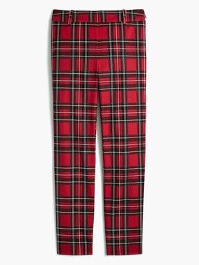 J Crew Winnie Red Plaid Skinny Pant